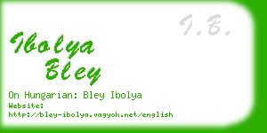 ibolya bley business card